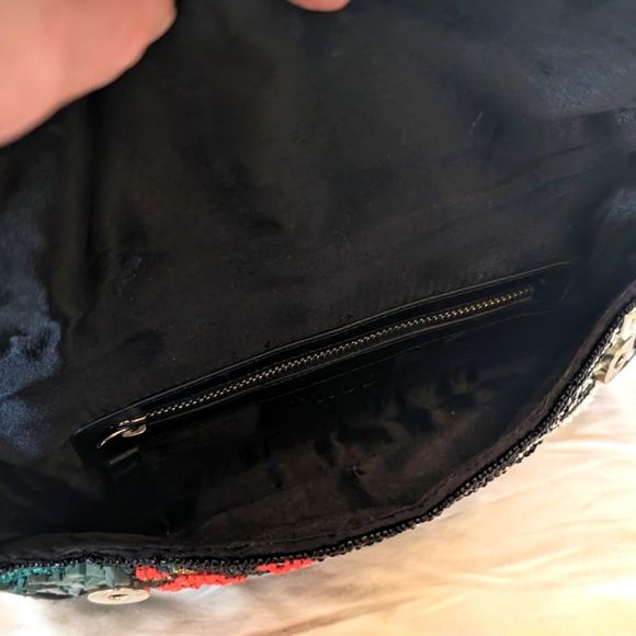 Staud Black Patchwork Muti-pattern Tommy Beaded Bag - Picture 11 of 15